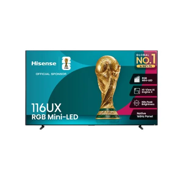 Hisense 116 Inch 116UXh 4K RGB Mini-LED Smart TV