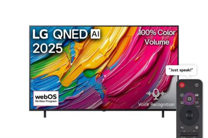 LG 75 Inch QNED AI QNED80 4K Smart TV 2025 - 75QNED80